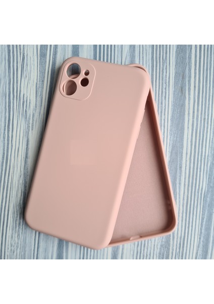 İphone 11 İle Uyumlu Kamera Korumalı Lansman İçi Kadife Esnek Silikon Kılıf
