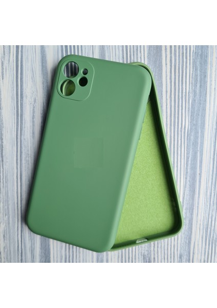 İphone 11 İle Uyumlu Kamera Korumalı Lansman İçi Kadife Esnek Silikon Kılıf