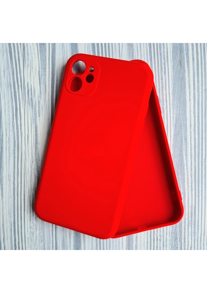 İphone 11 İle Uyumlu Kamera Korumalı Lansman İçi Kadife Esnek Silikon Kılıf