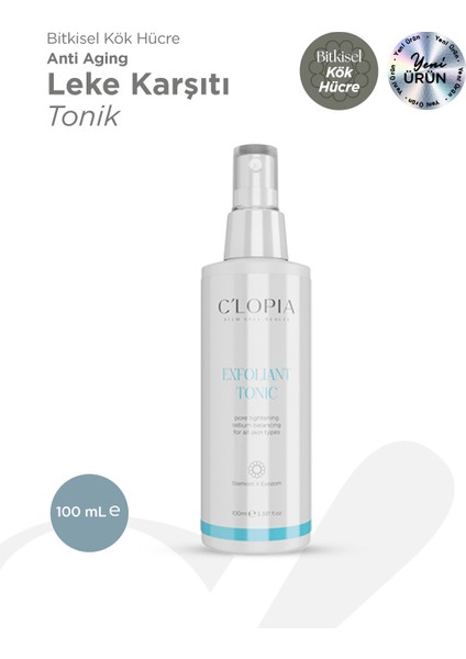 Anti-Aging ve Leke Karşıtı Bitkisel Kök Hücre Tonik, Glikolik Asit, Salisilik Asit, Niacinamide