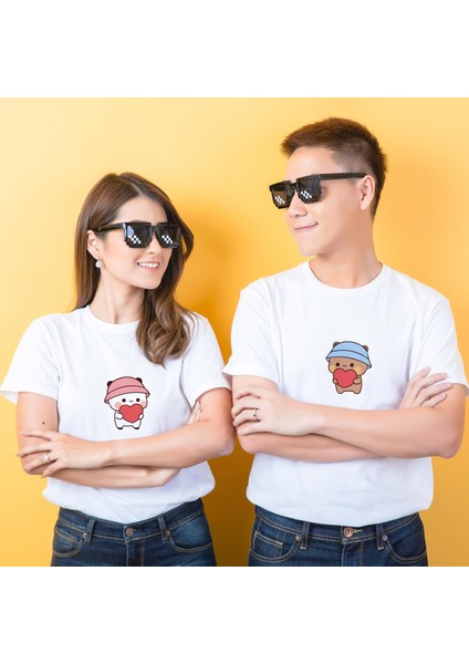 Bubu Dudu Sevgili Tişörtü | Sevgililer Günü Hediyesi | Unisex Oversize Çift Kombini fiyatları
