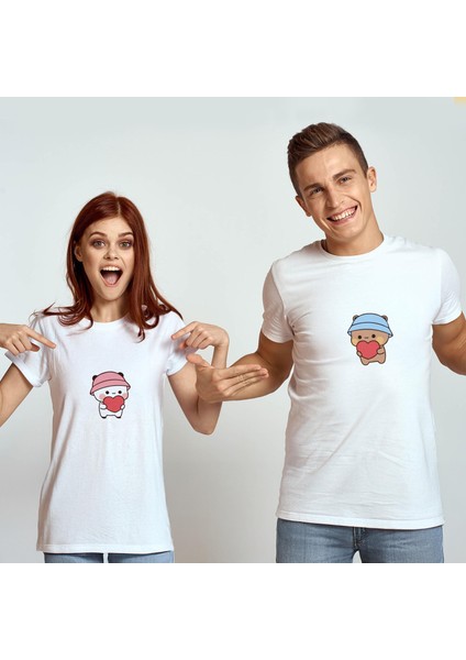 Bubu Dudu Sevgili Tişörtü | Sevgililer Günü Hediyesi | Unisex Oversize Çift Kombini modelleri