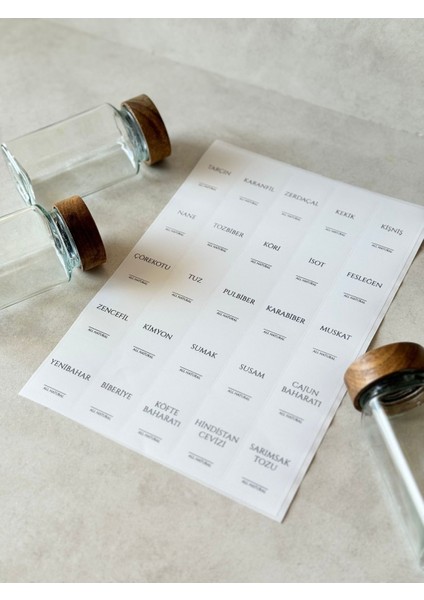 25'li Beyaz Baharatlık Etiketi (%100 Suya Dayanıklıdır) fiyatları