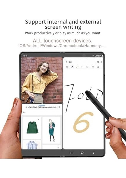 Samsung Z Fold6 Slim S Pen Için Yedek Kalem Z Fold6 S Pen, Galaxy Z Fold6 Slim Pen Fold Edition Için Stylus Kalem, Galaxy Z Fold 6 ile Uyumlu Kalemler