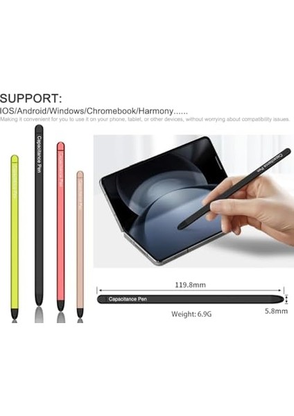 Samsung Z Fold6 Slim S Pen Için Yedek Kalem Z Fold6 S Pen, Galaxy Z Fold6 Slim Pen Fold Edition Için Stylus Kalem, Galaxy Z Fold 6 ile Uyumlu Kalemler fırsatları