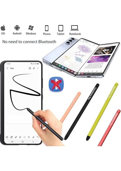 Samsung Z Fold6 Slim S Pen Için Yedek Kalem Z Fold6 S Pen, Galaxy Z Fold6 Slim Pen Fold Edition Için Stylus Kalem, Galaxy Z Fold 6 ile Uyumlu Kalemler