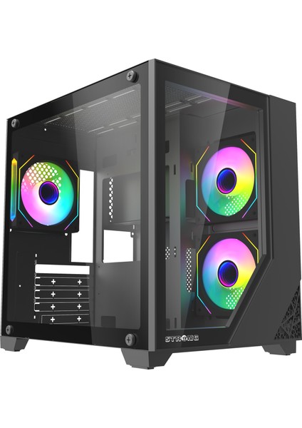 Shadow 3x 120MM Rgb Reset Buton Mesh Matx Gaming Oyuncu Bilgisayar Kasası Powersız