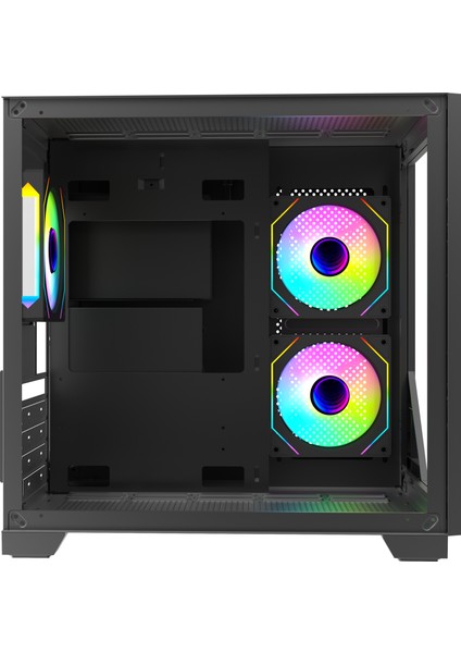 Shadow 3x 120MM Rgb Reset Buton Mesh Matx Gaming Oyuncu Bilgisayar Kasası Powersız