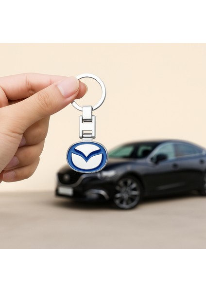 Mazda Logolu Krom Oto Araba Anahtarlık