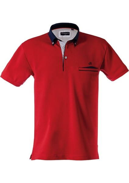 Polo Yaka Cepli Erkek Kısa Kollu T-Shirt – Kırmızı modelleri