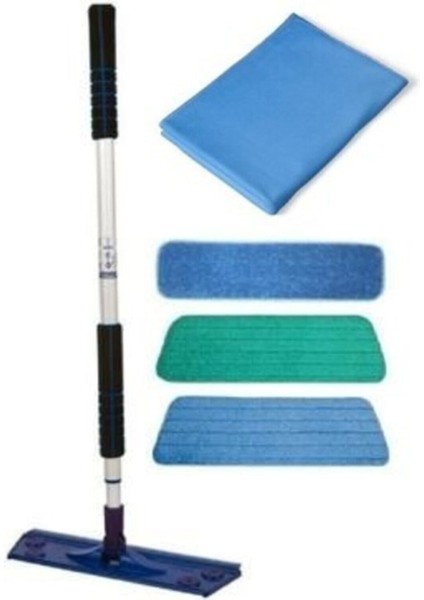 Pratik teleskopik mikrofiber cam temizlik seti, 3'lü, kolay kullanım, etkili temizlik