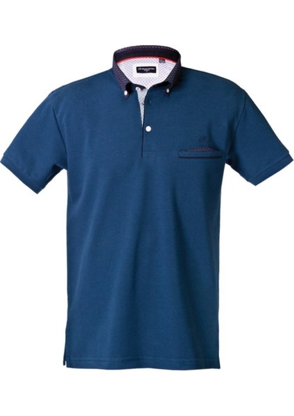 İndigo Erkek Polo Yaka Cepli Kısa Kollu T-Shirt – Şık ve Rahat Tasarım fırsatları