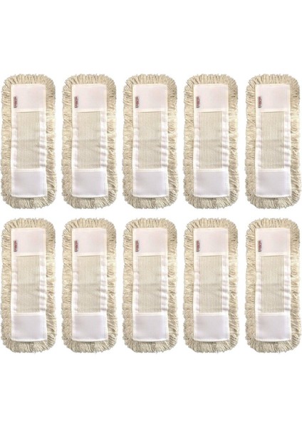 Nemli Mop Yedek 50 cm, 10'lu Temizlik Seti, Kolay Kullanım, TR Menşei