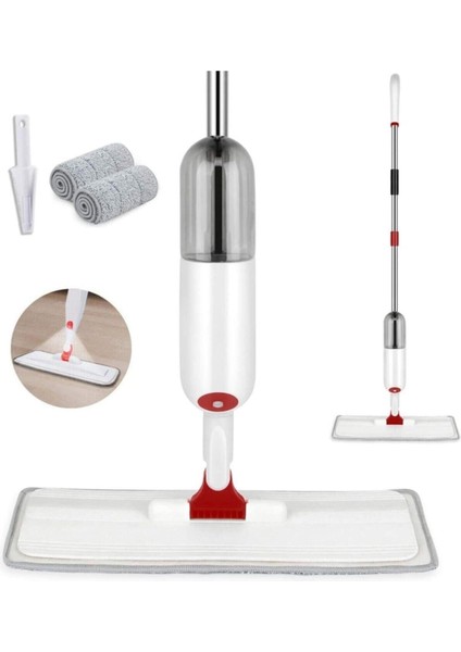 Sprey Mop Yedek Bezli Deterjan Hazneli Paspas Temizlik Spray Tablet Mop