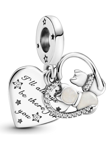 Pandora Kediler ve Kalpler Sarkan Charm 925 Ayar Gümüş