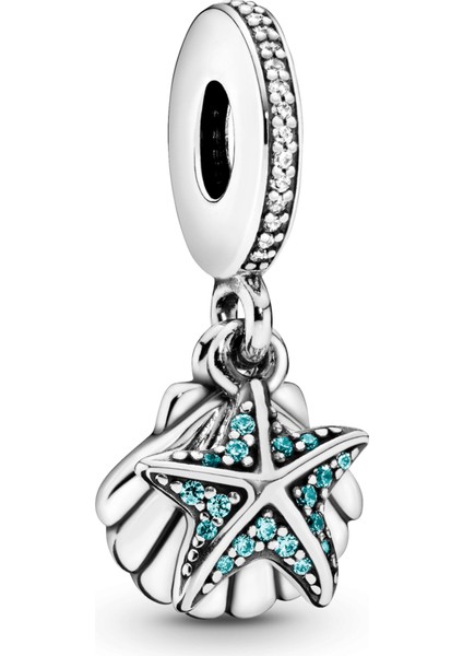 Pandora Deniz Yıldızı ve Deniz Kabuğu Sallantılı Charm 925 Ayar Gümüş