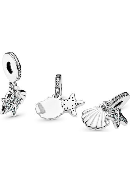 Pandora Deniz Yıldızı ve Deniz Kabuğu Sallantılı Charm 925 Ayar Gümüş fırsatları