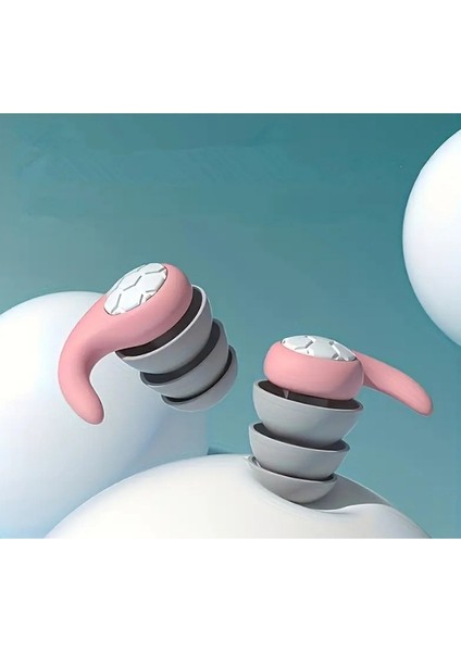 1 Çift Silikon Kulak Tıkacı Rahat ve Dayanıklı Ses Yalıtımı Gürültü Önleyici Uyku Kulaklığı fiyatları