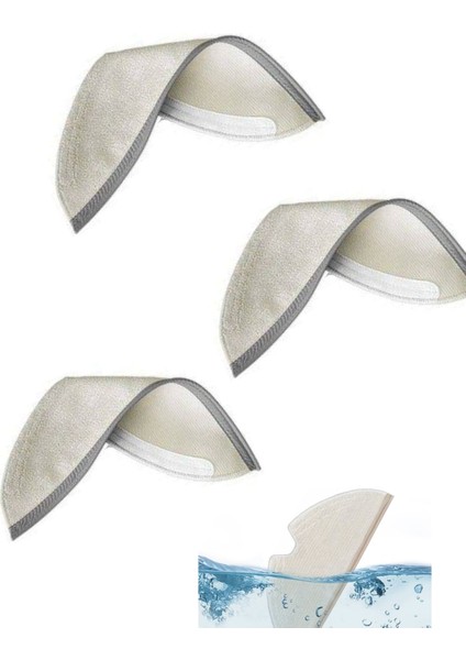 Üç adet mikrofiber paspas takımı, kahverengi, kaliteli uyumlu, yedek paspas seti