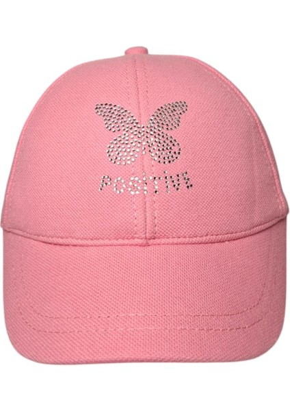 Spteks Kitti 9-15 Yaş Kız Garson Pembe Renk Kelebek Baskı Mevsimlik Şapka fiyatları