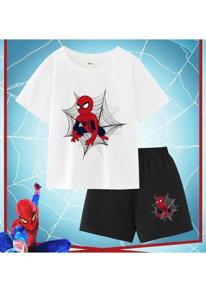 Erkek Çocuk Spiderman Temalı T-Shirt - Şort
