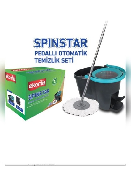Pedallı otomatik temizlik seti, hijyen ve pratik kullanım sağlar, siyah- mavi renk seçenekleri