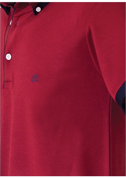 Bordo Renk Erkek Polo Yaka Kısa Kollu T-Shirt – Şık ve Modern Tasarım fırsatları