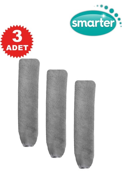 3'lü Mikrofiber Dip Köşe Toz Toplayıcı Yedek Mop Seti