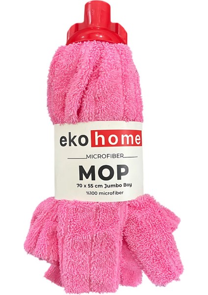 Mikrofiber Temizlik Havlu Mop Ucu 70x55 Pembe, Hafif ve Dayanıklı, Yedek, Türkiye