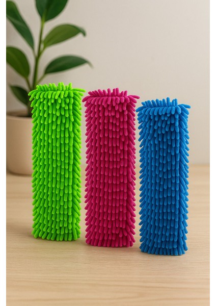 3'lü Mikrofiber Mop Yedek Paspas 50 cm Temizlik Bezi, Tüm Modellerle Uyumlu modelleri