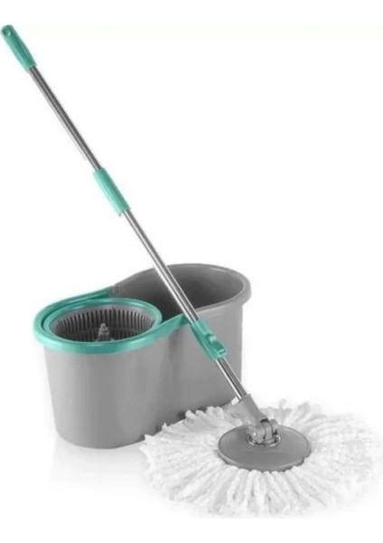 Pratik ve etkili döner başlıklı temizlik seti, kolay kullanım, gri renkli, çeşitli seçenekler