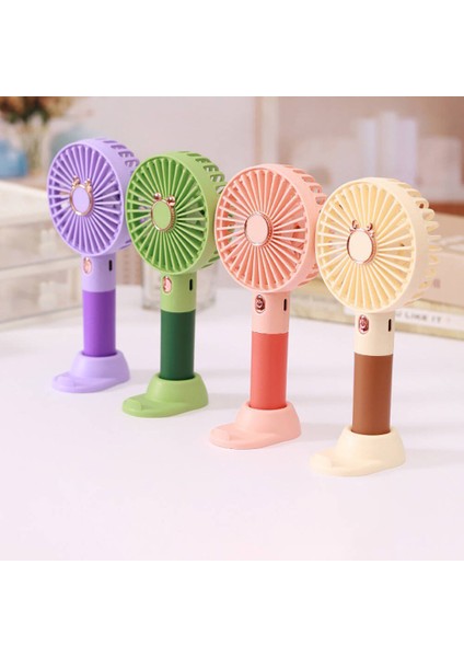 Mini Vantilatör, 20cm, Sessiz, 3 Hız Ayarı, Telefon Tutucu Özellikli Portatif Soğutucu Fan Yeşil fırsatları
