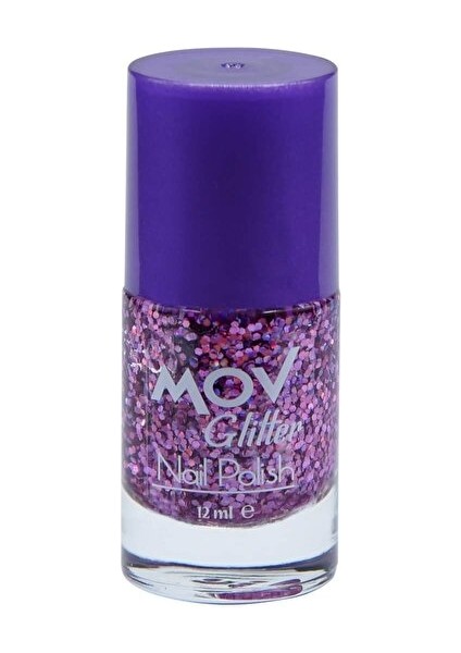 Glitter Oje - No.12 Mor Pul - 1 Adet