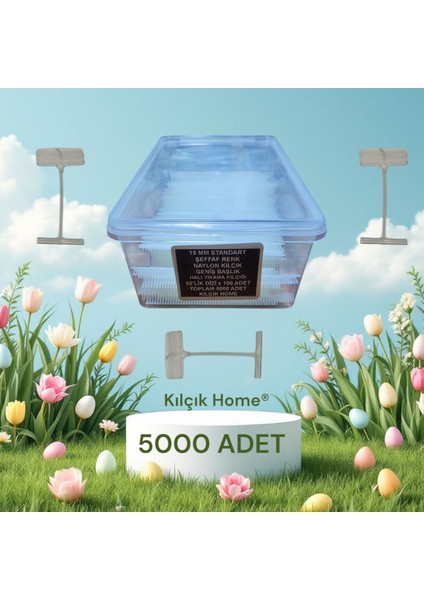 Standart Halı Yıkama Kılçığı Geniş Başlık Naylon Kılçık 5000 Adet