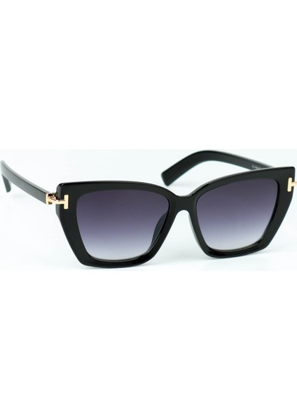 DC4126BLACK Degrade Siyah Cat Eye Kadın Güneş Gözlüğü