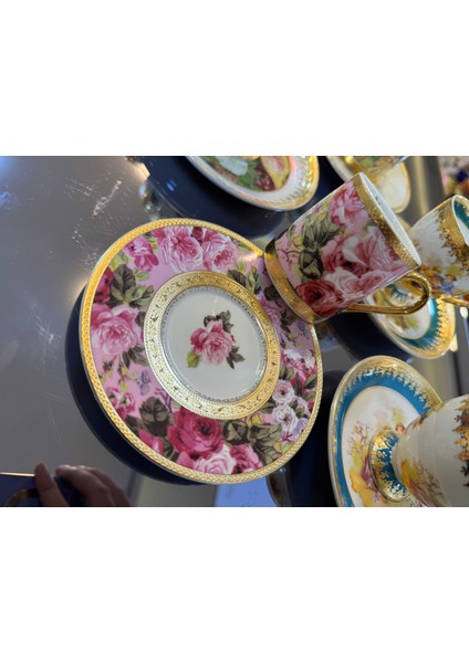 Esterhomedecor 6 Kişilik Porselen Kahve Fincan Takımı