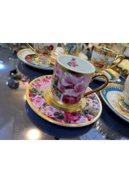 Esterhomedecor 6 Kişilik Porselen Kahve Fincan Takımı modelleri