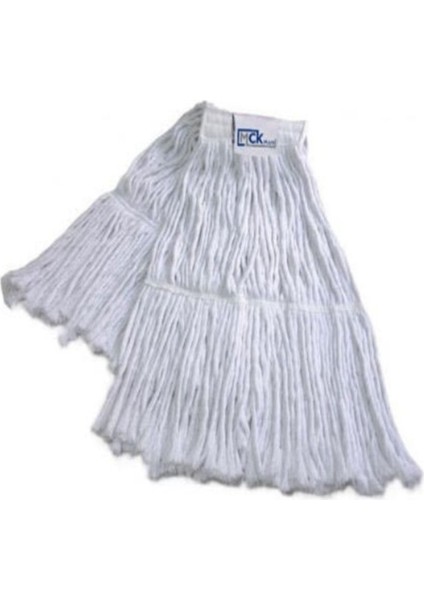 Beyaz 350 gr ıslak saçaklı dar mop, yüzey temizliği, yedek, MCK Plus