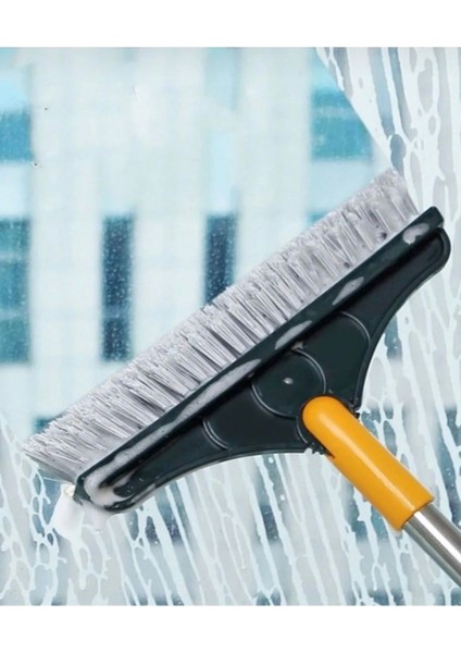 Üçgen sert uçlu döner başlıklı zemin ve köşe temizlik fırçası seti, pratik kullanım