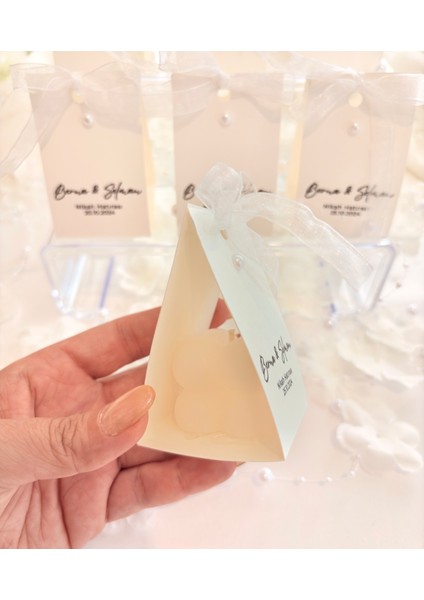 4 Adet Kağıt Detaylı Bubble Mum, Kişiye Özel Hediyelik, Düğün, Nişan, Söz, Kına, Sünnet, modelleri