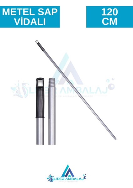 Endüstriyel Metal Vidalı Fırça Çekçek Sapı 120 cm, dayanıklı ve kullanışlı ürün