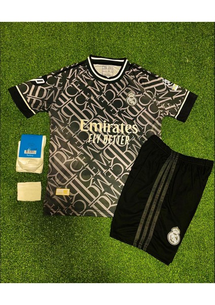 Dayıbalı Rm Jude Bellingham 2024/25 Yeni Sezon Third Shirt Kısa Kol Çocuk Forması 4'lü Set