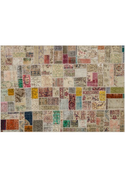 Multicolor Doğal Dokuma Patchwork Halı