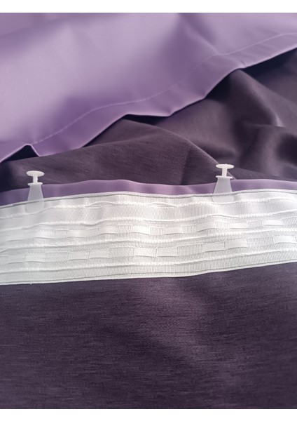 Blackout Fon Perde - Lila - Pilesiz Düz Dikim - LLA747