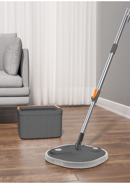 Hijyenik Kare Mop Seti, Mikro Bez ve Yedek Hediye, Renk: Gri, Temizlik Kolaylığı