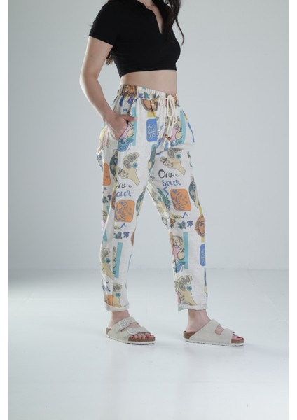 Etnik Desenli Baget Pantolon fiyatları