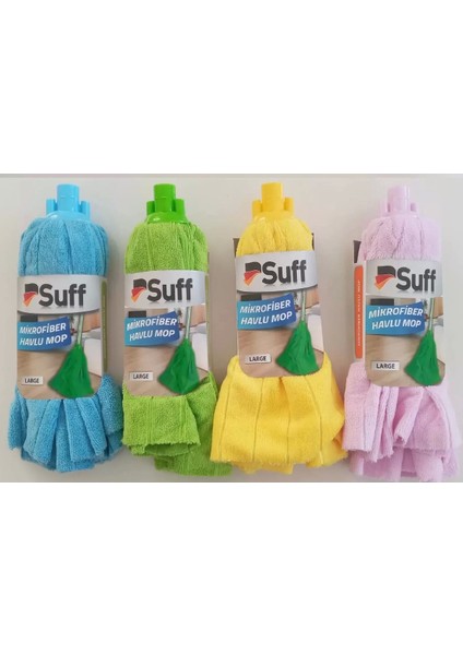 Çok Renkli Mikrofiber Havlu Mop Seti, Dayanıklı ve Pratik Kullanım, Beyaz Renk fırsatları