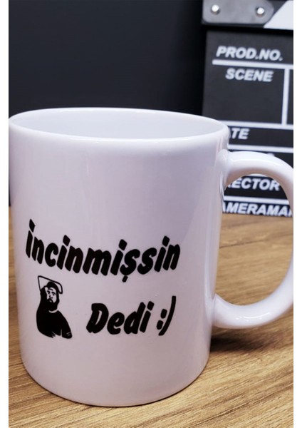 Özel Tasarım Incinmişsin Dedi Baskılı Kupa Bardak Hediyelik Kupa Bardak