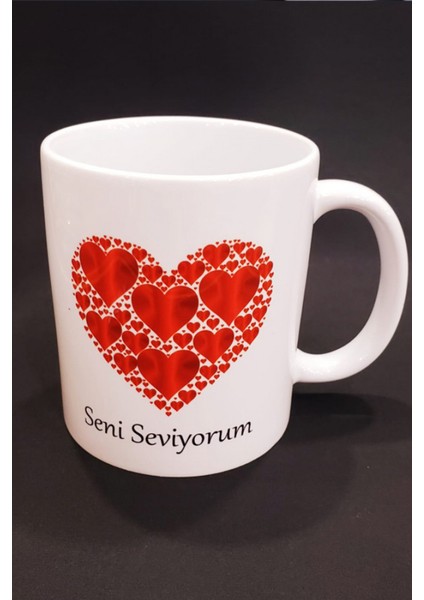 Seni Seviyorum Baskılı Tasarım Kupa Bardak Hediyelik Kupa Bardak