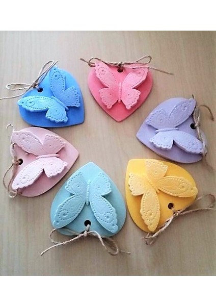 Askılı Kalp Kelebek 8cm Silikon Kalıp K-425 fiyatları